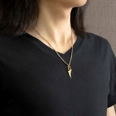 18金 羽根 ダイヤモンドペンダントトップ 喜平用 ネックレス190523100dym-e