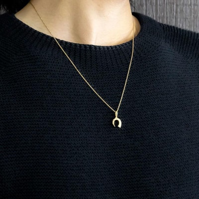 24金(純金) 馬蹄&牙モチーフのペンダントトップ ネックレス 24k251030401k24