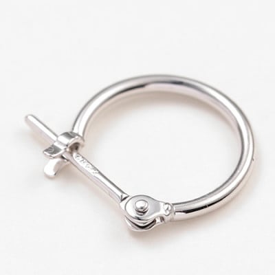 プラチナ900　フープピアス　　　　　　　　太さ1.0mm ・直径10.0mm 120336