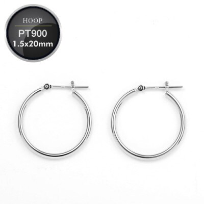 プラチナ900　フープピアス　　　　　　　　太さ1.5mm ・直径20.0mm 120346
