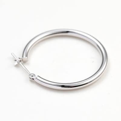 プラチナ900　フープピアス　　　　　　　　太さ2.0mm ・直径25.0mm 120341