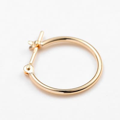 K18　フープピアス　111658　　　　　　　太さ1.0mm ・直径13.0mm