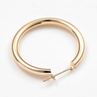 K18　フープピアス　111835　　　　　　　太さ3.0mm ・直径30.0mm
