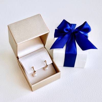 K18 ゴールド 2WAY 真珠 パール フープピアス (直径10mm) 保証書付 SMK-5249