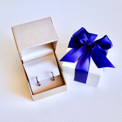 Pt900プラチナ 2WAY ロードライトガーネット ピアス(直径10mm)保証書付SMK-5249