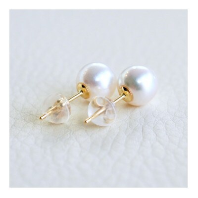 K18(18金) アコヤ パール 7.0mm ピアス 真珠 和珠 保証書付 SMK-AP7.0