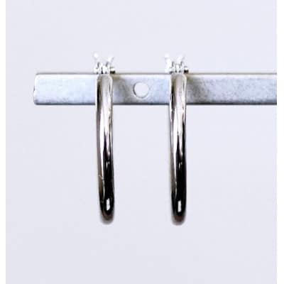 Pt900 プラチナ 地金 パイプ フープ 定番 ピアス(直径15mm) 保証書付 KO-0076