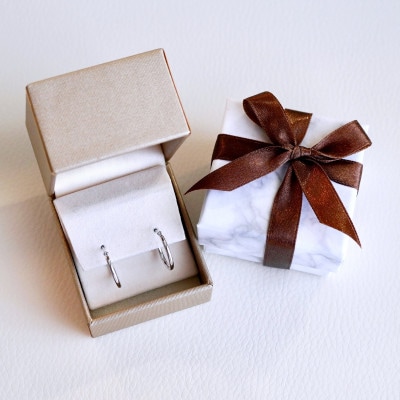 Pt900 プラチナ 地金 パイプ フープ 定番 ピアス(直径15mm) 保証書付 KO-0076