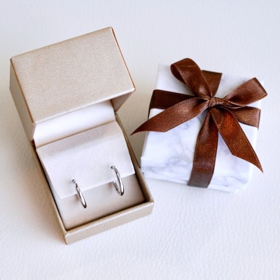 Pt900 プラチナ 地金 パイプ フープ 定番 ピアス(直径15mm)保証書付 KO-0077