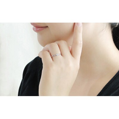 【0.1ct】PT900 ダイヤモンド一粒リング　8号