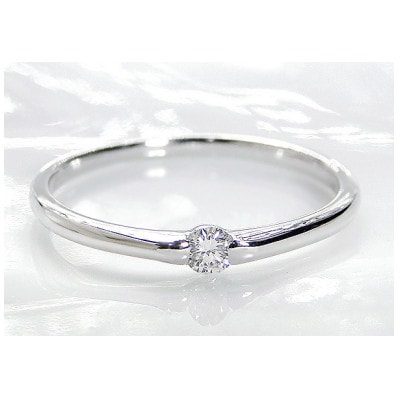【0.1ct】PT900 ダイヤモンド一粒リング　10号