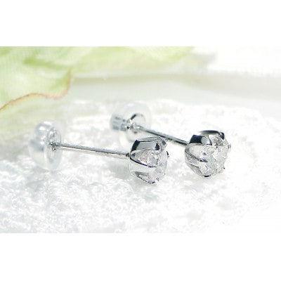 【0.6ct】Pt900  一粒 ダイヤモンド スタッドピアス