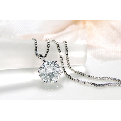 【0.5ct】pt900 一粒 ダイヤモンド ネックレス 【Hカラー】【中央宝石研究所ソーティング】