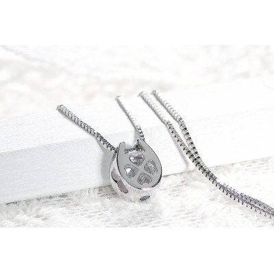 【0.30ct】Pt900 馬蹄モチーフ Hカラー ダイヤモンドネックレス