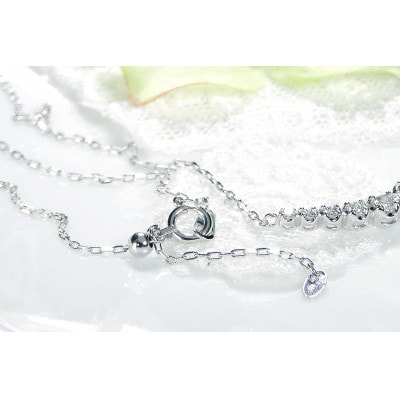 【0.5ct】プラチナ900 ダイヤモンド　ラインネックレス
