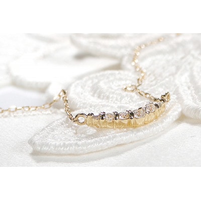 【0.12ct】K18YG グラデーション ダイヤモンド ネックレス CSN00201-18Y
