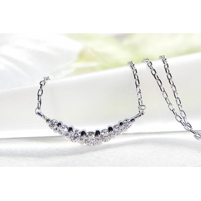 【0.12ct】PT900 グラデーション ダイヤモンド ネックレス
