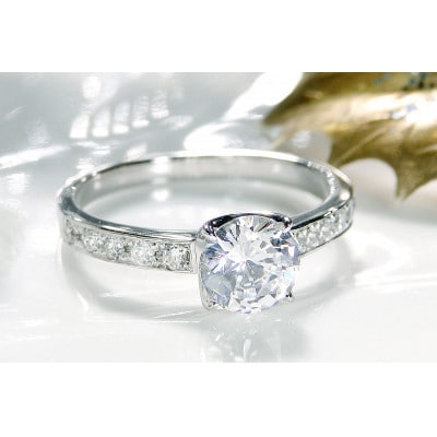 【中央宝石研究所鑑定書付】pt950 Hカラー ダイヤモンド リング【1.18ct 】　5号