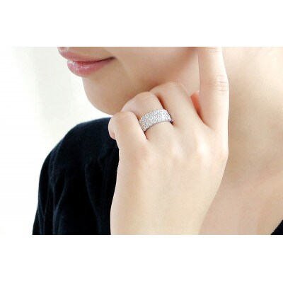 pt900ダイヤモンド パヴェ エタニティリング【2.0ct】　9号