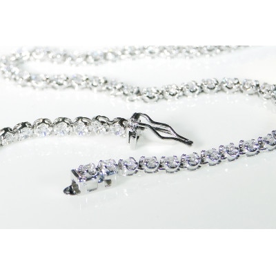 pt900 豪華【10.0ct】全周 ダイヤモンド テニスネックレス