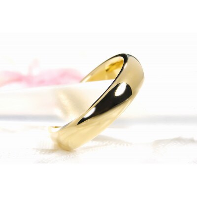 K18YG 地金 無垢 リング 9号