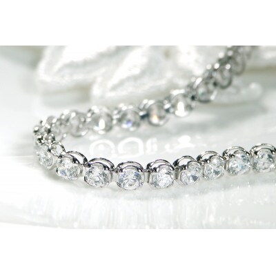 【3.0ct】pt900ダイヤモンド テニス ブレスレット 18cm