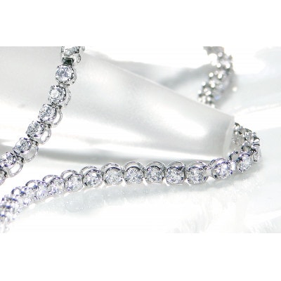【1.0ct】pt900ダイヤモンド テニス ブレスレット 17cm