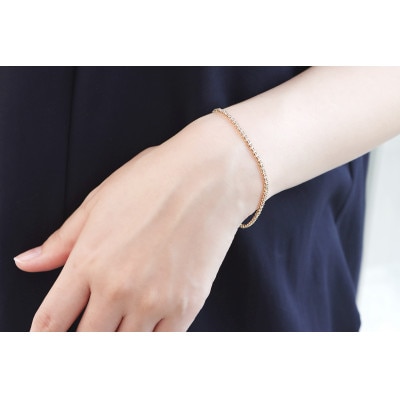 【1.0ct】K18YGダイヤモンド テニス ブレスレット