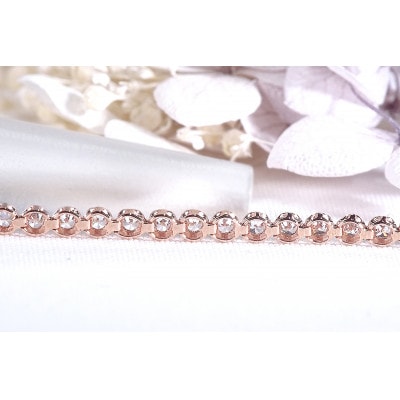 【1.0ct】K18PGダイヤモンド テニス ブレスレット