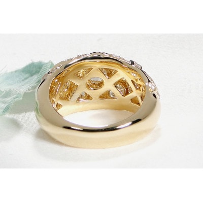 【中石0.5ct 中央宝石研究所ソーティング付】K18YGダイヤモンド リング【2.9ct】9.5号