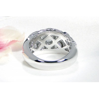 【中石0.5ct 中央宝石研究所ソーティング付】Pt950ダイヤモンド リング 【2.9ct】13号
