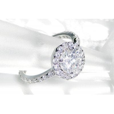 【中央宝石研究所鑑定書付】pt950　超大粒1.0ct ダイヤモンドリング【1.65ctUP】15号