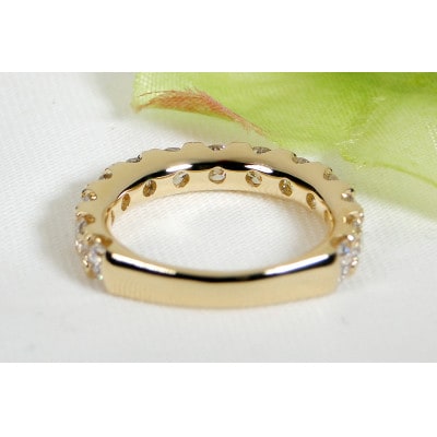 K18YG【2.00ct】ダイヤモンドハーフエタニティリング 7.5号