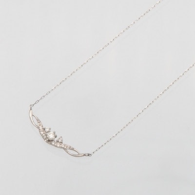 PT900/PT850 0.10ct ダイヤモンド ペンダントネックレス HH-019738