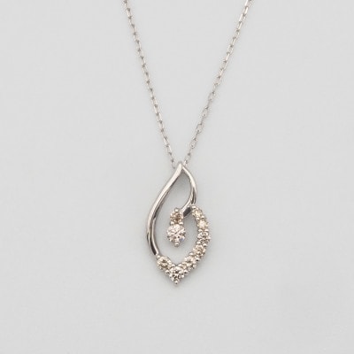 PT900/PT850 0.10ct ダイヤモンド ペンダントネックレス HH-019740