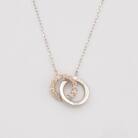 PT900/K18PG/PT850 0.07ct ダイヤモンドネックレス HH-019743
