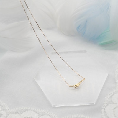 K18 0.01ct ダイヤモンド ペンダントネックレス HH-019748