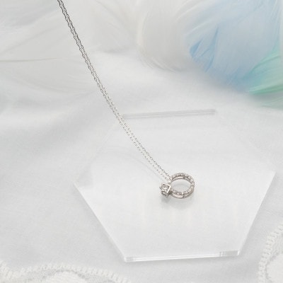 PT900/PT850 0.15ct ダイヤモンド ペンダントネックレス HH-019751