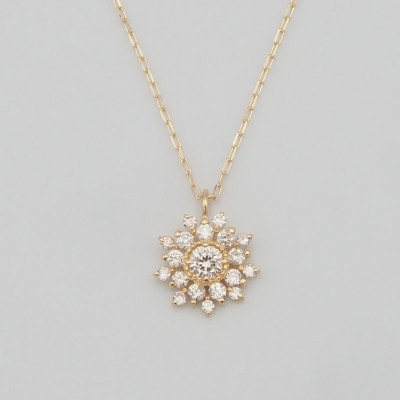 K18 0.15ct ダイヤモンド ペンダントネックレス HH-019752