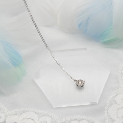 PT900/PT850 0.16ct H&Cダイヤモンド ペンダントネックレス HH-019755