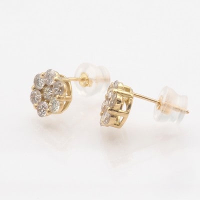 K18 1.00ct ダイヤモンド ピアス FP-000329