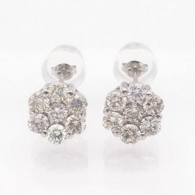 PT900 1.00ct ダイヤモンド ピアス FP-000330