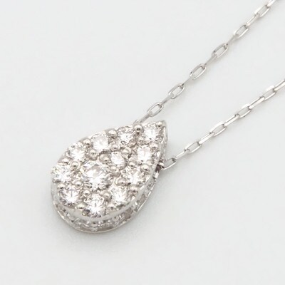 PT900/PT850　0.30ctダイヤモンドペンダントネックレス　HH-020109