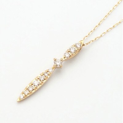 K18　0.15ctダイヤモンドペンダントネックレス　HH-020112