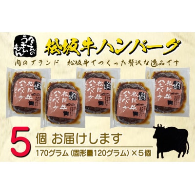 松阪牛ハンバーグ　デミグラスソース　170g×5個セット　冷凍　レトルト