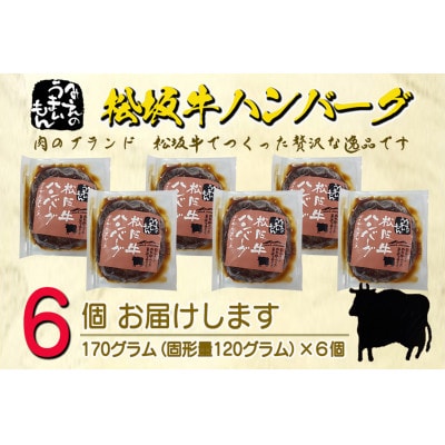 松阪牛ハンバーグ　デミグラスソース　170g×6個セット　冷凍　レトルト