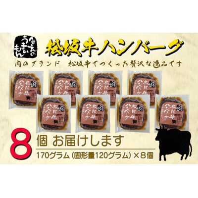 松阪牛ハンバーグ　デミグラスソース　170g×8個セット　冷凍　レトルト