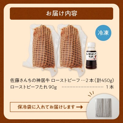 神居牛ローストビーフ×2本 タレ付き