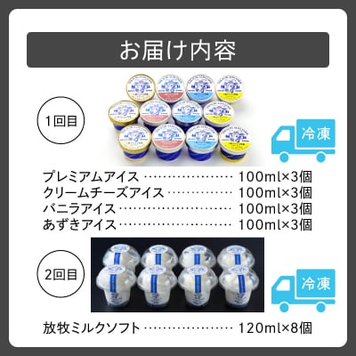 【2回定期便】上質な生乳の美味しさがぎゅ～っ!十勝アルプス牧場 牧場のアイス 合計20個