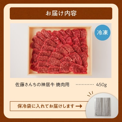 十勝清水でのみ育てられるブランド牛!佐藤さんちの神居牛 焼肉用 計450g